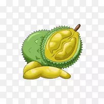 水果榴莲食品剪贴画.榴莲