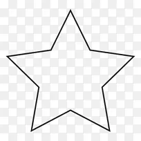 形状星形着色书剪贴画-白色星星