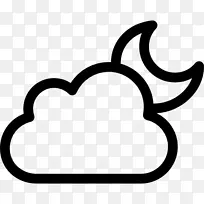云符号电脑图标雨天多云