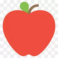 苹果彩色表情符号拇指信号短信红苹果