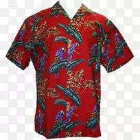 夏威夷t恤袖套衫夏威夷衬衫