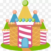 糖果乐园婚礼邀请函棒棒糖生日蛋糕-土地
