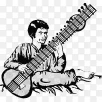 Sitar veena剪贴画-Sitar