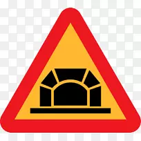 交通标志隧道警告标志行车-隧道
