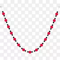 项链珠宝红珊瑚粉色魅力和吊坠-项链