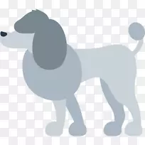 狮子狗小狗表情符号动物犬品种-贵宾犬