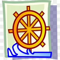 水轮计算机图标船舶的轮夹艺术方向盘
