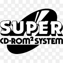 超级cd-rom 2光盘TurboGrafx-16徽标-光盘
