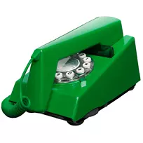 按键电话微调电话复古风格家庭和商务电话祖母绿