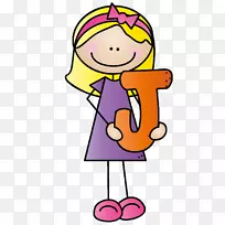 字母j字母表绘制所有帽子.蜡笔