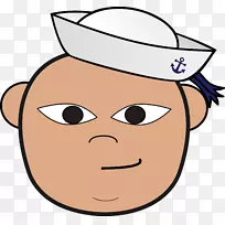 一名水手去参加海军的艺术航海剪贴画。