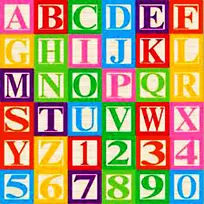 字母玩具正楷剪贴画.字母表