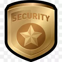 计算机安全图标安全警卫防病毒软件徽章