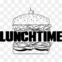 汉堡包午餐电脑图标剪贴画-午餐