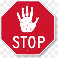 停车标志交通标志警告标志-停止
