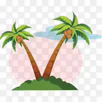 图层剪贴画-椰子树