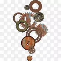 波尔沃尔蒸汽朋克齿轮时钟-蒸汽朋克