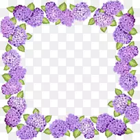 边框和相框.剪贴画.紫色的花