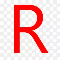 英文字母大小写红色电脑图标-r