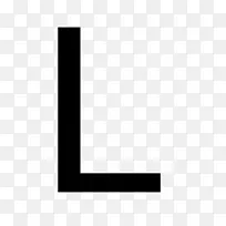阿里尔字母大小写计算机图标字符-l