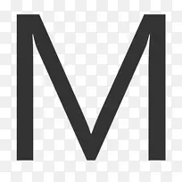 字母大小写电脑图标字母表-m