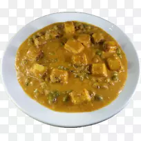 印度料理肉汁马塔尔帕尼尔素食咖喱