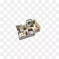 Mahavir银河翼-b电子组件公寓平面图-Mahavir