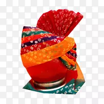 斋浦尔Rajasthani Safa Rishah Safa收藏头巾-头巾