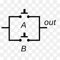 逻辑门或门和门真值表逆变器.电路