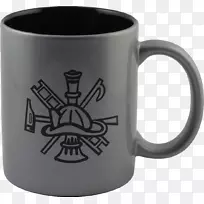 消防处消防人员马耳他十字夹艺术杯咖啡