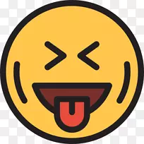 表情笑脸电脑图标符号眨眼笑