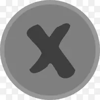 X标记灰色剪贴画-x标记