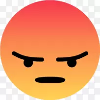 facebook喜欢按钮表情，电脑图标会做出反应-愤怒的表情符号