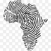 非洲艺术纹身创意-指纹