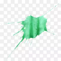 水彩画绿色-水彩画绿色