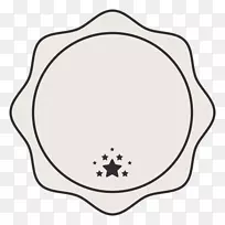 白线艺术剪贴画-古董标签