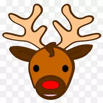 圣诞老人的驯鹿夹-鹿头