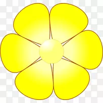 黄色剪贴画-黄花