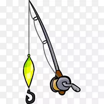 钓竿、鱼线、鱼饵、诱饵、剪贴画钩