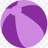 沙滩球剪贴画-紫色