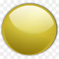 黄金电脑图标按钮剪贴画金圆圈