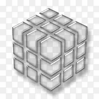 形状立方体计算机图标三维立体立方体