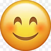 表情符号笑脸计算机图标.脸红表情符号