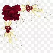 花红玫瑰花型黄红玫瑰花边
