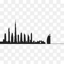 迪拜天际线建筑剪贴画-哈利法塔