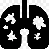 肺癌电脑图标吸烟癌症标志