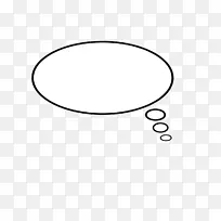 圆圈黑白线条艺术单色话音气球