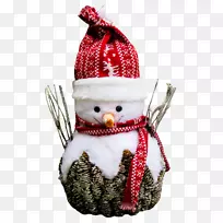 雪人圣诞装饰冬天-无花果