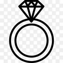 订婚戒指结婚戒指钻石电脑图标订婚戒指