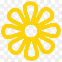 洛杉矶黄色集体蓝紫花标志